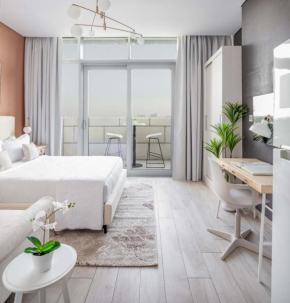 Silkhaus renovated studio with Burj Khalifa view in DIFC